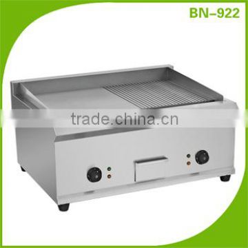Stainless steel commercial electric griddle/Restaurant griddle(1/2 flat&1/2 grooved) BN-922