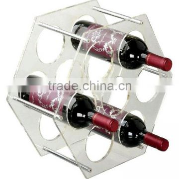 High Clear Acrylic Display Rack for Wine