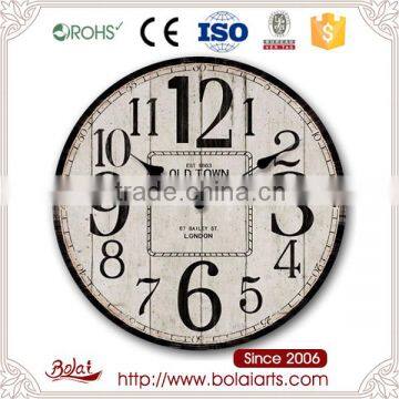 European antique mdf material creative crafts decorative wall clock for flower shop