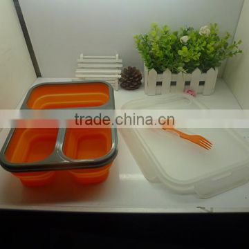 wholesale collapsive foldable silicone lunch box_portable lunch box_picnic lunch box