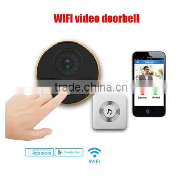 Multiple users Wi-Fi Enabled Video Doorbell with 720P Camera free iOS and Android APP
