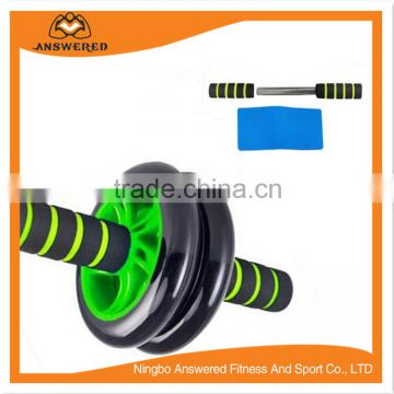 Ab Wheel Roller With Knee Supporter Two Wheel Stainless Rod