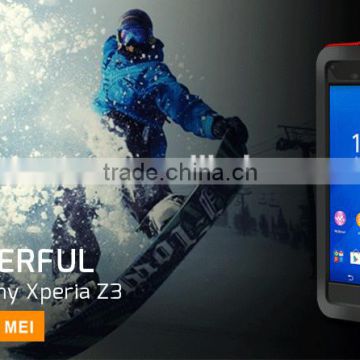 LOVE MEI 2016 Metal Waterproof Shockproof Phone Case For Sony Xperia Z3