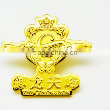 Best quality gold metal lapel pin with custom logo