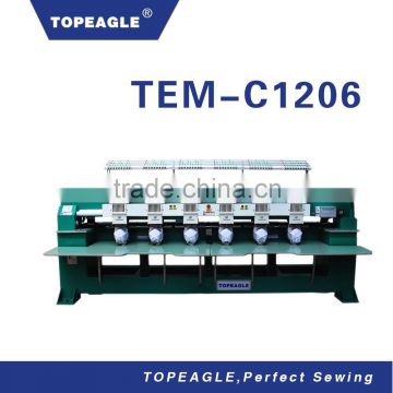 TOPEAGLE TEM-C1206 6 Head 12 Needle Hat Embroidery Machine