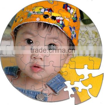 Sublimation Blank Round Shape Jigsaw Puzzle for kids