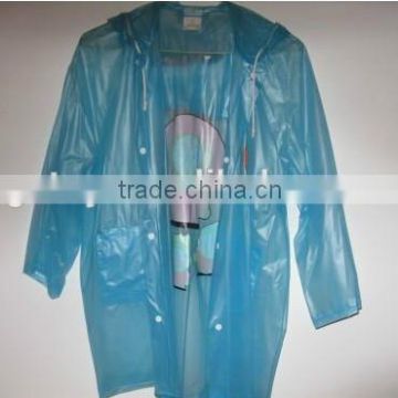 EN71 approved mens' clear pvc raincoat