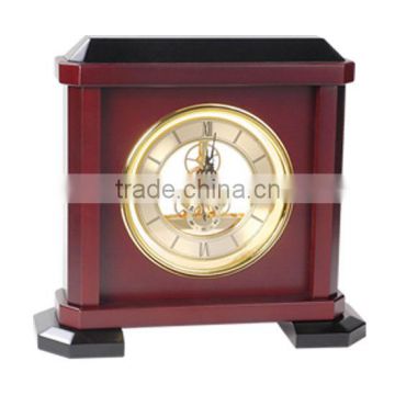Handmade Wooden Clock With High Quality For Office Desktop Gift