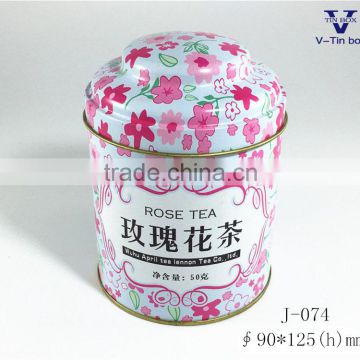 Custom metal tin box for tea/coffee packing