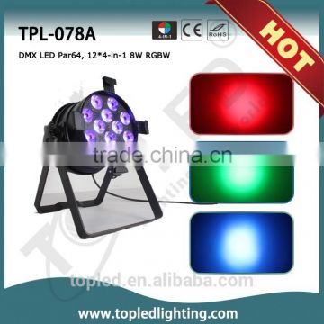 LED Par Light Sound-active DMX 512 Static Color 18*6-in-1 6W RGBWA-UV light130W DMX led par 64 stage lighting