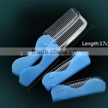 Travel choose disposable plastic comb, hotel mini pocket size plastic comb, traveling use cheap portable hair plastic comb