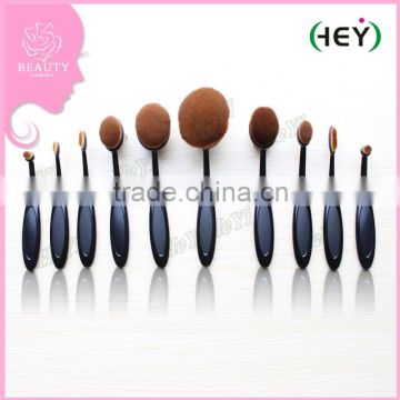 Hot Selling 10pcs Oval Makeup Brushes high quality toothbrush makeup brush set