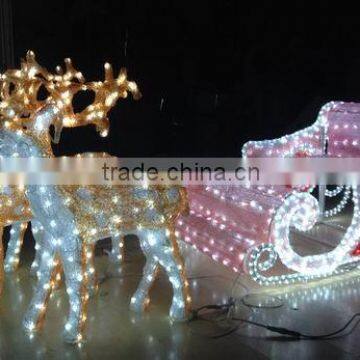 Hot sale christmas light with santa car and reindeer holiday time led light outdoor decoration                        
                                                                                Supplier's Choice