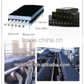 steel cord rubber conveyor beltwith super quality