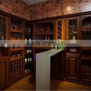 Wine display cabinet/wooden wine cabinets home wine bar design