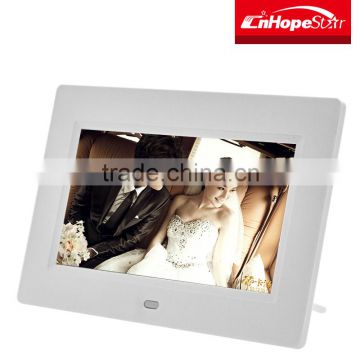 Cheap picture 7" inch digital frames white white cover with usb input