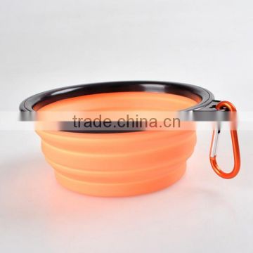New design portable food grade silicone dog bowl, foldable dog bowl