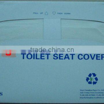 1/2 half single fold white disposable paper toilet seat cover