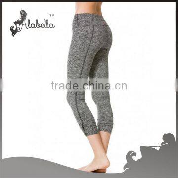 Dry fit breathable supplex sports yoga pants capri