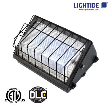 DLC qualified Semi cutoff  LED Wall Pack Lights, 40W, 120 LPW, 100-277vac, 5 yrs warranty