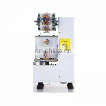 Semi automatic small durable juice cup beer cans sealing machine