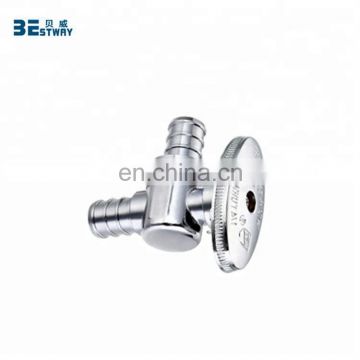 brass pex angle stop valve with easy to remove handle