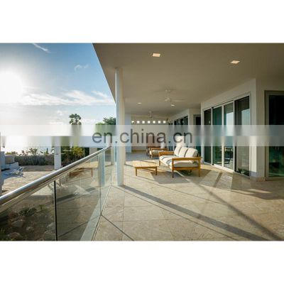 Frameless Apartment 6063 aluminium U channel profile balcony glass railing