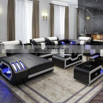 Modern style Leather sofa living room sofa combination villa sofa furniture