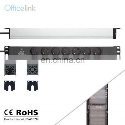 French power strip with Surge protector for Server cabinet