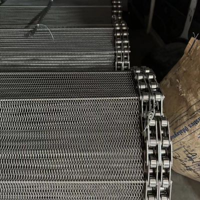 High Temperature Drying Ss Chain Link Conveyor Belt Stainless Steel Mesh Belt Manufacturing Plant