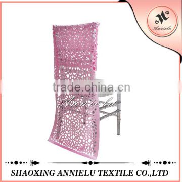 Fancy blush laser cut felt wedding chair cap covers
