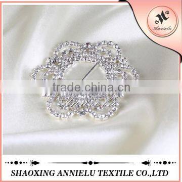 Rhinestone Buckle Sliver Round For Wedding Invitation