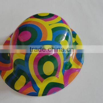 Hot sell printing PVC round hat parties decoration daily dress up