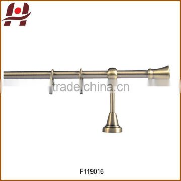 F119016-metal iron aluminium stainless steel brass plated plain twisted extensible telescopic window curtain poles rods pipes