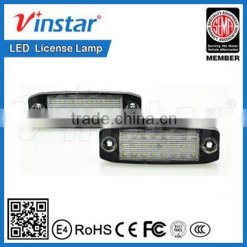 Super blight 18SMD 3W E4 approved fit canbus led license plate lamp