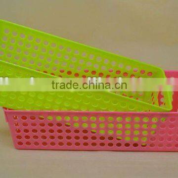 Plastic storage basket, rectangle-shaped basket (S)