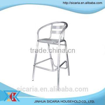 modern lightweight aluminum bar chair