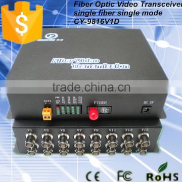 CCTV 16 channel fiber optic digital video converter