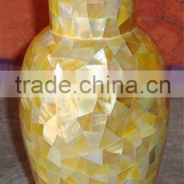 Gold Lip Mother Of Pearl Beautiful Flower Vase Pot