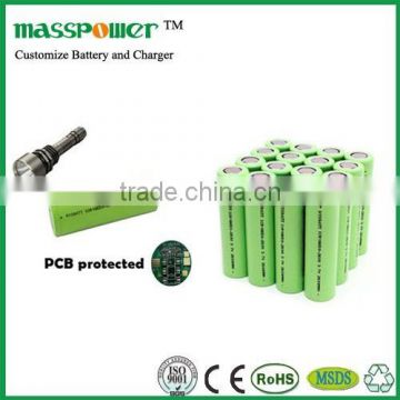 Rechargeable 3.7V 2600mah lithium icr18650 battery