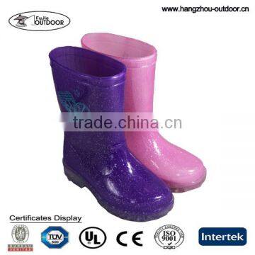 Kids Shiny LED Light PVC Rain Boots