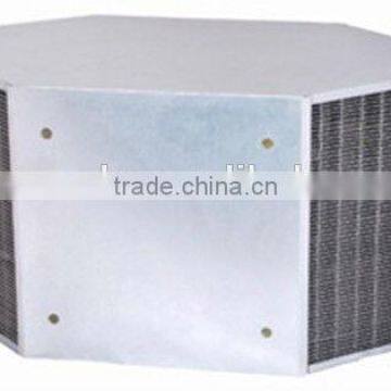 Hexagonal high efficiency cross-counterflow plateheat exchanger