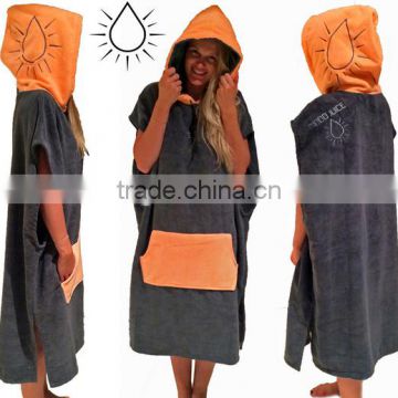 Poncho Wetsuit Water Wear Changing Towel Pullover Hooded