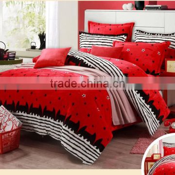 100% polyester Coral Fleece Blanket & bedcover bedding set