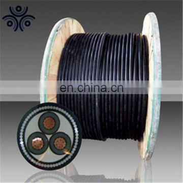 SABS certificate 6.35/11kv steel wire armoured 3 core 35mm2 copper cable