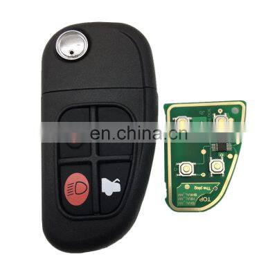 4 Buttons 433 MHz 4D60 Chip Flip Folding Remote Smart Car Key Cover Fob For Jaguar Key X - Type S - Type XJ XJR