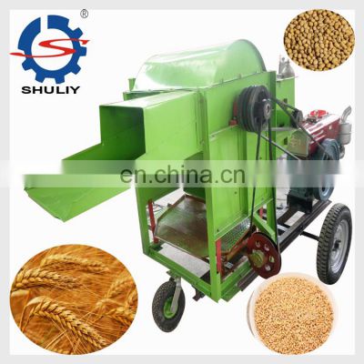 diesel engine drive bean threshing machine for wheat and paddy