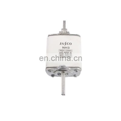 Twenty years of foreign trade manufacturers NH3 fuse rated current 355-400A voltage:500V AC Rated breaking capacity 120kA