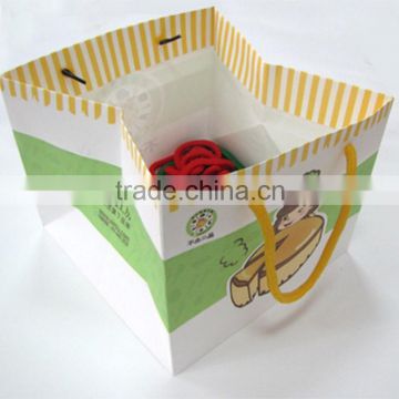 printing recycled brown paper shopping bag brand name