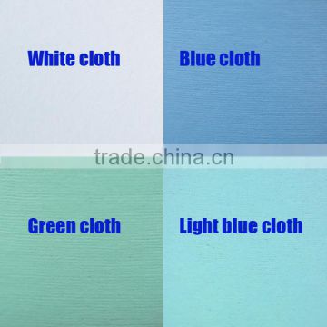 blue and green hydrophobic paper PET spunlace fabric for medical gown garment